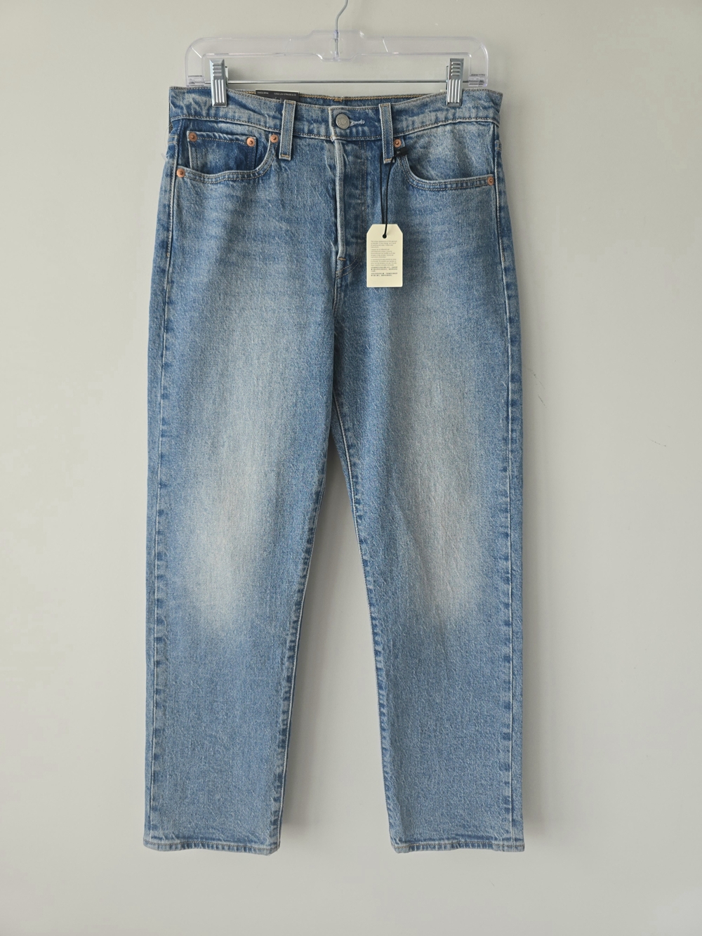 Levi's Premium Wedgie Straight Ankle Jeans 28 Light Wash NWT